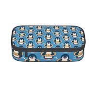 BHHJKK Astuccio portamatite con motivo pinguino che nuota, grande capacità, grazioso astuccio per cancelleria per donne, uomini e adulti, Come nella foto, Taglia unica, Astucci per matite