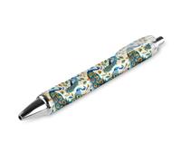 BHHJKK Beauty Peacock - Penna a sfera retrattile, fusto rotondo, punta fine, 0,5 mm, 4 pezzi