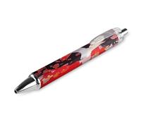 BHHJKK Bella Geisha giapponese carino retrattile penna a sfera punta fine 0,5 mm barile rotondo penne 4 PCS ufficio