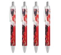 BHHJKK Bella Geisha giapponese carino retrattile penna a sfera punta fine 0,5 mm barile rotondo penne 1/2/4 PCS ufficio