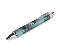 BHHJKK Bella penna a sfera giapponese Geisha con motivo retrattile nero a fusto rotondo penne a punta fine 0,5 mm 4 pezzi