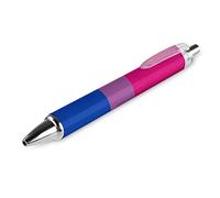 BHHJKK Bisexual Pride - Penna a sfera retrattile con bandiera LGBT, inchiostro blu, scrittura fluida, impugnatura comoda, forniture per ufficio, per uomini e donne, 4 pezzi