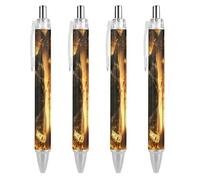 BHHJKK Black Cat Dollar - Penna a sfera retrattile, punta fine da 0,5 mm, 4 pezzi, per ufficio