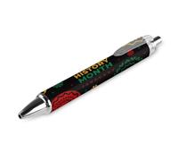 BHHJKK Black History Month 2023 - Penne a sfera a punta fine (0,5 mm), penne a sfera retrattili lisce con inchiostro nero, 2 pezzi