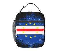 BHHJKK Borsa termica per il pranzo con bandiera di Capo Verde Capo Verde, borsa termica per il pranzo, riutilizzabile, con tasca laterale, maniglia con fibbia, per lavoro, ufficio, picnic, viaggi