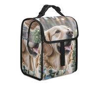 BHHJKK Borsa termica per il pranzo con stampa di cani che combattono la depressione, riutilizzabile, per uomini e donne, carina e a prova di perdite, grande spazio, borsa tote refrigerata per viaggi