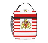 BHHJKK Borsa termica portatile per il pranzo con bandiera del Senato di Brema, colori intensi, tessuto Oxford (100% poliestere) + trapuntatura + PEVA