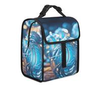 BHHJKK Borsa termica termica per uomini e donne, con stampa che passa attraverso la luce, riutilizzabile, a prova di perdite, borsa tote refrigerata per viaggi di lavoro e picnic