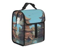 BHHJKK Borsa termica termica per uomini e donne, con stampa che passa attraverso la luce, riutilizzabile, a prova di perdite, borsa tote refrigerata per viaggi di lavoro e picnic
