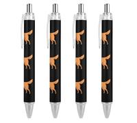 BHHJKK Carino Golden Retriever Print Penne a sfera per donne uomini 0,5 mm penna a sfera retrattile fine 4 PZ