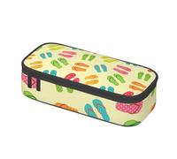 BHHJKK Colorato Summer Flip Flops Pencil Case Pen Pouch Stationary Bag Cosmetici Borse Scrivania Cancelleria Organizer Box Holder per Ufficio Donne Uomini, Come nella foto, Taglia unica, Astucci per