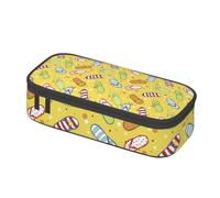 BHHJKK Colorato Summer Flip Flops Pencil Case Pen Pouch Stationary Bag Cosmetici Borse Scrivania Cancelleria Organizer Box Holder per Ufficio Donne Uomini, Come nella foto, Taglia unica, Astucci per