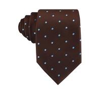 BHHJKK Cravatta casual da uomo a pois marrone su blu, cravatta perfetta per testimoni dello sposo, cravatte nuziali o occasioni formali, Come nella foto, Taglia unica