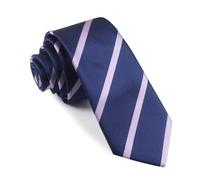 BHHJKK Cravatta casual da uomo blu navy con strisce viola lavanda - cravatta perfetta per testimoni dello sposo, cravatte nuziali o occasioni formali, Come nella foto, Taglia unica