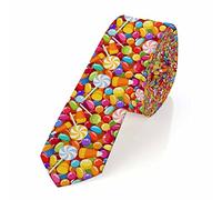 BHHJKK Cravatta da uomo a pois neri retrò classica geometria circolare cravatta da uomo per uomo ragazzi lavoro lavoro casual festa di nozze, Caramelle divertenti, Taglia unica