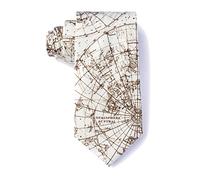 BHHJKK Cravatta da uomo in microfibra beige vintage con schema stellare emisfero