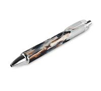 BHHJKK Due mucche carine penna a sfera retrattile punta fine 0,5 mm penne a cilindro rotondo 4 pz ufficio