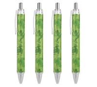 BHHJKK Elegante bella penna a sfera retrattile, con foglie autunnali e funghi freschi, 1 pezzo da 0,5 mm, comoda penna per scrittura liscia, forniture per ufficio per uomini e donne