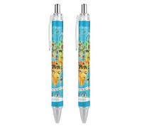 BHHJKK Elegante bella penna a sfera retrattile, con foglie autunnali e funghi freschi, 1 pezzo da 0,5 mm, comoda penna per scrittura liscia, forniture per ufficio per uomini e donne