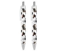 BHHJKK Elegante bella penna a sfera retrattile, con foglie autunnali e funghi freschi, 1 pezzo da 0,5 mm, comoda penna per scrittura liscia, forniture per ufficio per uomini e donne
