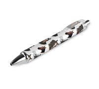 BHHJKK Elegante bella penna a sfera retrattile, con foglie autunnali e funghi freschi, 1 pezzo da 0,5 mm, comoda penna per scrittura liscia, forniture per ufficio per uomini e donne