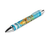 BHHJKK Elegante bella penna a sfera retrattile, con foglie autunnali e funghi freschi, 1 pezzo da 0,5 mm, comoda penna per scrittura liscia, forniture per ufficio per uomini e donne
