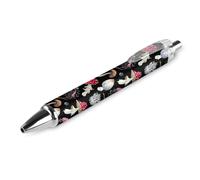 BHHJKK Elegante bella penna a sfera retrattile, con foglie autunnali e funghi freschi, 1 pezzo da 0,5 mm, comoda penna per scrittura liscia, forniture per ufficio per uomini e donne