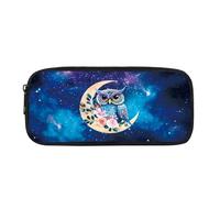 BHHJKK Fire Soccer - Astuccio per matite per la scuola infermieristica, estetico, leggero, elegante e piccolo, per ufficio, colore: nero, Galaxy Gufo Luna, Taglia unica, Astucci per matite