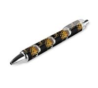 BHHJKK for the love of beer - Penna a sfera retrattile, con fusto rotondo, punta fine, 0,5 mm, 4 pezzi