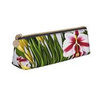 BHHJKK Gladiolus - Astuccio in pelle, piccolo e comodo da trasportare, da donna, alla moda, triangolare, in pelle, multifunzione, con cerniera, da scrivania, da viaggio, Come nella foto, Taglia unica,