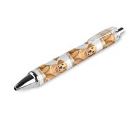 BHHJKK Golden Retriever - Penna a sfera retrattile, portatile, inchiostro blu, penna da lavoro per casa e ufficio, 1 pezzo