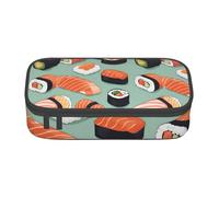BHHJKK Grande capienza compartimento Delicious Sushi 1 stampa matita caso sacchetto di immagazzinaggio per forniture per ufficio, Come nella foto, Taglia unica, Astucci per matite
