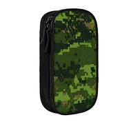 BHHJKK Green Army Digital Camouflage Pencase grande capacità e robusto, astuccio da ufficio, astuccio pieghevole con scomparto con cerniera e manico, Come nella foto, Taglia unica, Astucci per matite