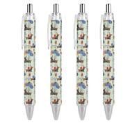 BHHJKK Happy Birthday Cartoon Dog Pattern Penna a sfera retrattile Penna a sfera inchiostro nero Penne a sfera Regali per studenti Forniture di cancelleria per ufficio