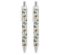BHHJKK Happy Birthday Cartoon Dog Pattern Penna a sfera retrattile Penna a sfera inchiostro nero Penne a sfera Regali per studenti Forniture di cancelleria per ufficio