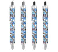 BHHJKK Happy Chanukah Holiday - Penna a sfera a punta fine (0,5 mm), retrattile, liscia, inchiostro gel, 1 pezzo