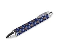 BHHJKK Happy Chanukah Holiday Penna a sfera retrattile per scrittura a sfera a inchiostro nero penne a sfera regali per studenti forniture di cancelleria per ufficio