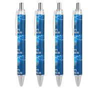 BHHJKK Happy Chanukah Holiday Penna a sfera retrattile per scrittura a sfera a inchiostro nero penne a sfera regali per studenti forniture di cancelleria per ufficio
