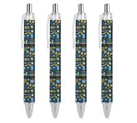 BHHJKK Happy Chanukah Holiday Penna a sfera retrattile per scrittura a sfera a inchiostro nero penne a sfera regali per studenti forniture di cancelleria per ufficio