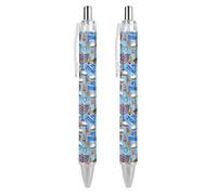 BHHJKK Happy Chanukah Holiday Penna a sfera retrattile per scrittura a sfera a inchiostro nero penne a sfera regali per studenti forniture di cancelleria per ufficio
