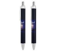 BHHJKK Happy Chanukah Holiday - Penne a sfera a punta fine (0,5 mm), retrattile, per scrittura liscia, inchiostro nero, 2 pezzi
