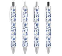 BHHJKK Happy Chanukah Holiday - Penne a sfera a punta fine (0,5 mm), retrattile, per scrittura liscia, inchiostro nero, 2 pezzi