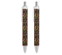 BHHJKK Happy Kwanzaa, penna a sfera retrattile con inchiostro nero, idea regalo per studenti, cancelleria per ufficio