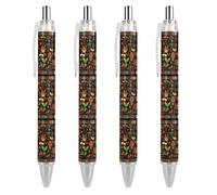 BHHJKK Happy Kwanzaa, penna a sfera retrattile con inchiostro nero, idea regalo per studenti, cancelleria per ufficio