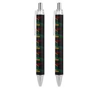 BHHJKK Happy Kwanzaa, penna a sfera retrattile con inchiostro nero, idea regalo per studenti, cancelleria per ufficio
