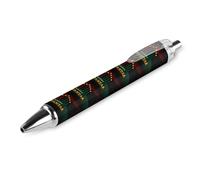 BHHJKK Happy Kwanzaa, penna a sfera retrattile con inchiostro nero, idea regalo per studenti, cancelleria per ufficio