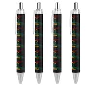 BHHJKK Happy Kwanzaa, penna a sfera retrattile con inchiostro nero, idea regalo per studenti, cancelleria per ufficio