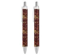 BHHJKK Happy Kwanzaa, penna a sfera retrattile con inchiostro nero, idea regalo per studenti, cancelleria per ufficio