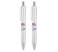 BHHJKK Happy Labor Day - Penne a sfera a punta fine (0,5 mm), retrattile, per scrittura liscia, inchiostro nero, 4 pezzi