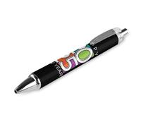 BHHJKK Happy New Year 2025 Penna a sfera retrattile portatile con inchiostro nero, penne da lavoro per cancelleria da ufficio, regali, 4 pezzi